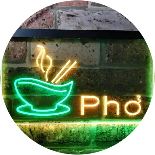 Miniatura 20 de ADVPRO Pho - Letrero de neón LED de doble color, para restaurante, fideos vietnamitas, azul y rojo, 12 x 8.5 pulgadas, st6s32-i0459-br