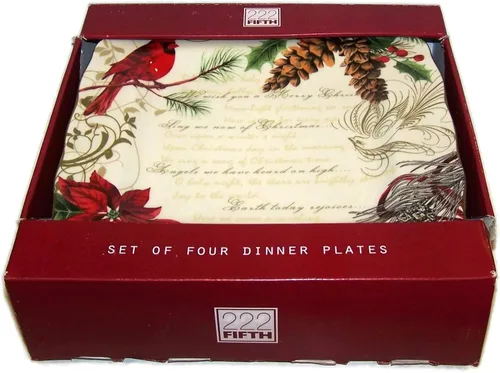 Miniatura 2 de 222 Fifth Holiday Wishes - Juego de 4 platos llanos
