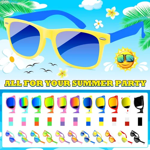 Miniatura 16 de Kids Sunglasses Party Favors Bulk, Neon Sunglasses with UV400 Protection for Gilrs Boys Kids