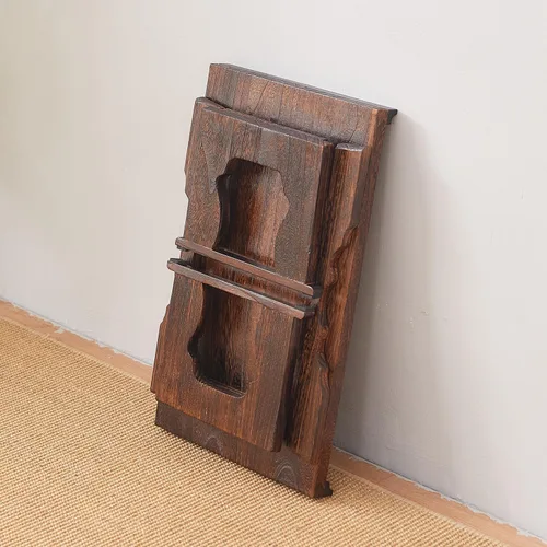 Miniatura 9 de Mesa de piso japonesa, pequeña mesa de centro y mesa de té, mesa de altar para meditación, mesa baja para sentarse en el suelo, bandejas de mesa