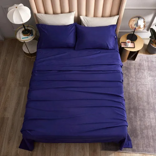 Miniatura 6 de Juego de sábanas - Ropa de cama de microfibra cepillada - Sábanas y fundas de almohada - Bolsillos profundos - Ajuste fácil - Sábanas transpirables
