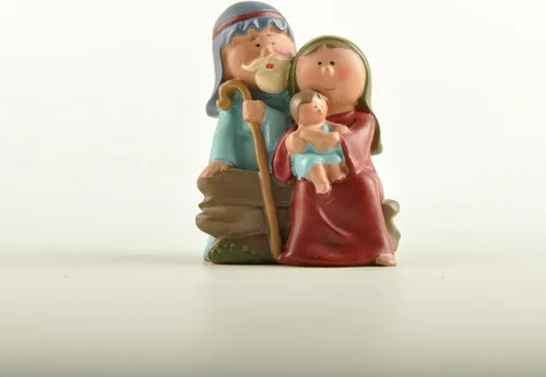 Miniatura 7 de MeritMode Estatuilla en miniatura de la Sagrada Familia para Navidad - Figuras de la Sagrada Familia para Navidad, decoración interior, incluye José