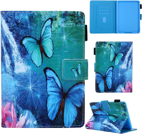Miniatura 16 de Funda tipo libro para Kindle Paperwhite de 10ª/7ª/6ª/5ª generación, funda protectora ligera con ranuras para tarjetas, encendido automático