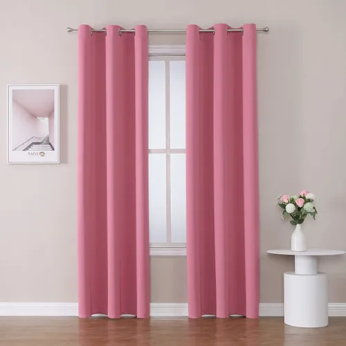 Miniatura 78 de ChrisDowa - Cortinas de cenefa pequeñas para cocina, cortinas cortas con ojales y aislamiento térmico para oscurecer la sala y habitación