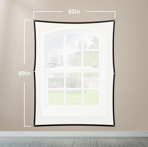 Miniatura 7 de Pantalla de proyección trasera holográfica de 100 pulgadas – Pantalla portátil plegable de doble cara antiarrugas para Halloween, Navidad, noches