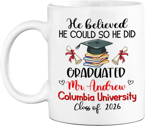 Miniatura 9 de Taza de viaje de graduación personalizada, Trust Me I Have A Master's Degree Destiny - Taza de café blanca, taza de café de graduación de 11 onzas