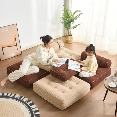 Miniatura 5 de Afuson Silla Cama Plegable, Sofá Cama Futón, Sofá de Piso para Adultos, Silla Cama para Sala de Estar, Sofá de Descanso, Sofá Cama Convertible