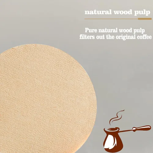 Miniatura 6 de 800 unidades de filtros de café espresso, filtro de papel redondo sin blanquear de 51 mm para máquina de espresso, filtro de café desechable