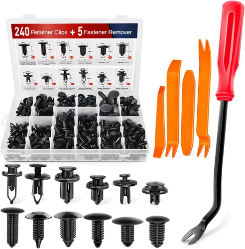 Miniatura 21 de Nilight 680 clips de retención de empuje para automóvil, surtido de sujetadores de automóvil, tamaños populares, remaches de parachoques de nailon