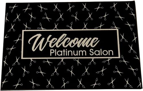 Miniatura 11 de VictoryStore Tapete de bienvenida personalizado para peluquería – Tapete de 24 x 36 pulgadas con logotipo – Alfombra de peluquería personalizada