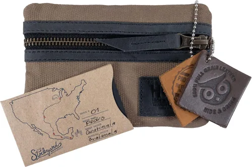 Miniatura 8 de Hide & Drink, Estuche de bolsillo multiherramientas, Bolsa compacta multiusos con cremallera para artículos de diario (EDC), Mini estuche de Carbón