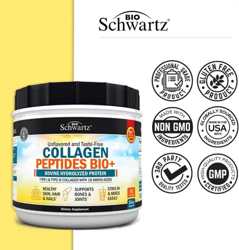 Miniatura 6 de BioSchwartz Limpieza de 15 días para la salud del colon y el intestino más péptidos de colágeno hidrolizados en polvo (más de 40 porciones)