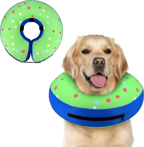 Miniatura 38 de Supet Cono Inflable para Perro para Perros Grandes, Medianos y Pequeños, Collar de Cono Suave para Perros y Gatos, Collar EC para Cuello de Perro