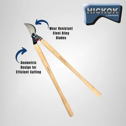 Miniatura 3 de Hickok Podadora de Árboles de Servicio Pesado – Cortador de Ramas de Árboles de 30" de Largo Alcance con Mangos de Madera de Hickory Herramienta