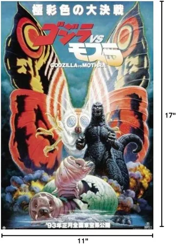 Pop Culture Graphics Mothra vs. Godzilla - Póster de película japonesa 11x17