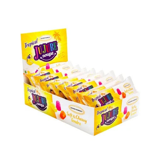 Miniatura 10 de Golden Bonbon Dulce de Turrón de Azufaifo Italiano, Suave y Masticable con Frijolitos de Gelatina Afrutados Receta Original