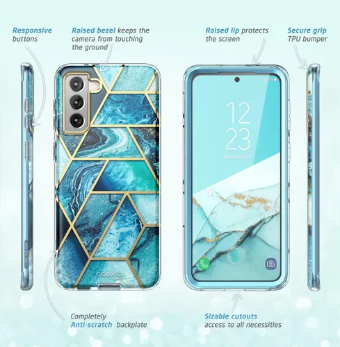 Miniatura 7 de i-Blason Cosmo Series - Funda para Samsung Galaxy S21 FE 5G (versión 2022), funda protectora delgada y elegante con protector de pantalla integrado