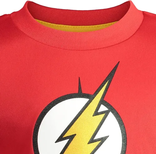 Miniatura 6 de Warner Bros. Batman Superman Flash - Conjunto de camiseta y pantalones cortos de malla para niños
