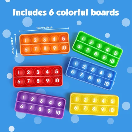 Miniatura 6 de Aizweb Juguetes de conteo de diez marcos, manipulador matemático para primaria, juegos de matemáticas de números, juguete educativo Montessori