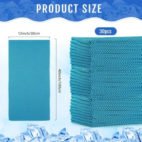 Miniatura 3 de Hosuly Paquete de 30 Toallas Refrescantes, 40"x12" Hielo Transpirables Suaves Frías Paño de Sudor Microfibra Paños de Entrenamiento para Gimnasio