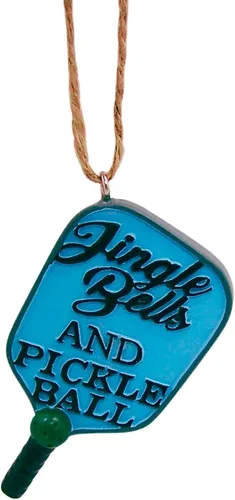 Miniatura 3 de Wowser Adornos de Navidad de paleta de pickleball – Juego de 3 diseños surtidos, decoraciones colgantes de árbol de vacaciones de 3 pulgadas, regalo