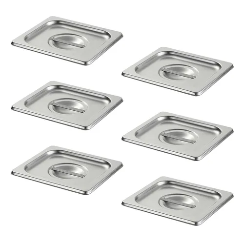 Miniatura 21 de Aplancee Sartenes de 1/2 hotel de 4 pulgadas de profundidad de acero inoxidable para alimentos, antiatascos, juego de 6 sartenes de mesa de vapor