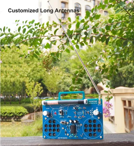 Miniatura 3 de Kit de radio AM/FM Proyecto de soldadura Kit de bricolaje para practicar enseñanza electrónica Estéreo Gran proyecto STEM y regalo Versión