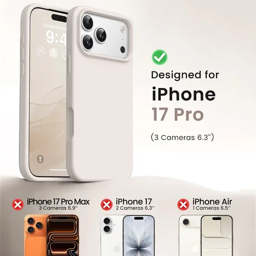 Miniatura 646 de GONEZ Funda de silicona para iPhone 15 Pro Max, compatible con Magsafe, protector de cámara + protector de pantalla, forro de microfibra suave