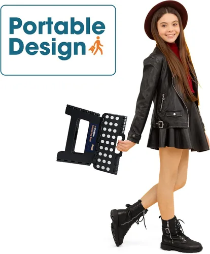 Miniatura 5 de Flottian Taburete plegable de 9 pulgadas para adultos y niños con capacidad para hasta 300 libras, taburetes plegables antideslizantes con asa