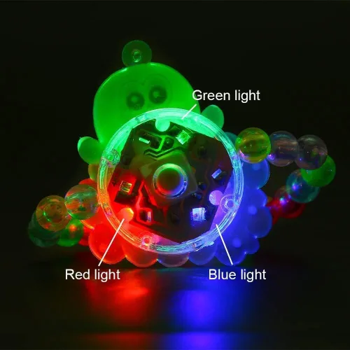 Miniatura 5 de SULOLI 32 piezas de collares con luz de Halloween para anillos, pulseras, juguetes, bolsas de fiesta de Halloween para niños y adultos, que brillan