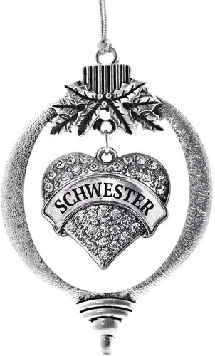 Miniatura 205 de Inspired Silver Adornos festivos de dije de corazón pave de plata con circonitas cúbicas