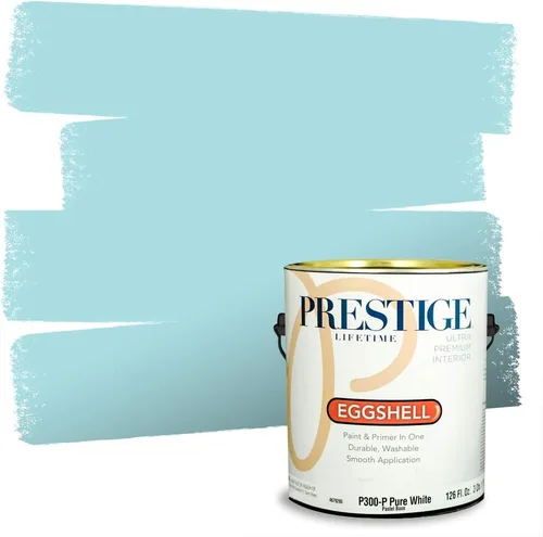 Miniatura 272 de Prestige Paints. - Base y pintura para exteriores en un solo galón, 1 galón. plano, comparable con Sherwin Williams Topsail. SW6799-PCM
