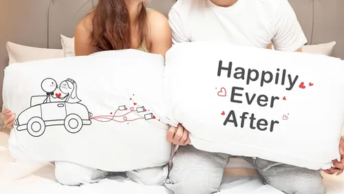 Miniatura 2 de BoldLoft Fundas de almohada Happy Ever After para parejas, regalos de boda para novia y novio, despedida de soltera, recién casados, luna de miel