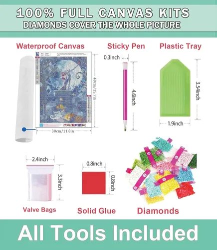 Miniatura 5 de CAMOYAI Pintura de Diamantes de Halloween para Adultos – Horror Jack Kits de Arte de Diamantes 5D DIY de Taladro Redondo Completo, Pintura en Lienzo