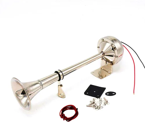Miniatura 9 de Bocina de coche 160db barco marino potente cuerno plata 12V coche eléctrico cuerno con soporte de montaje trompeta camión cuerno v plata AI-ME202 0