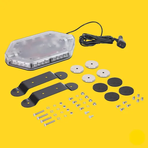 Miniatura 7 de LAMPHUS NanoFlare NFMB40 Mini barra de luz LED estroboscópica de 12" 12V 40W color morado y blanco [imán/montaje permanente] Barra de luz rotativa