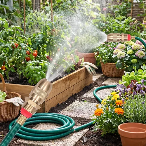 Miniatura 2 de Boquilla de aspersor, cabezal de rociado de agua de riego de jardín, 2 piezas de rosca macho de 1/2 rosca ajustable para riego de jardín y césped