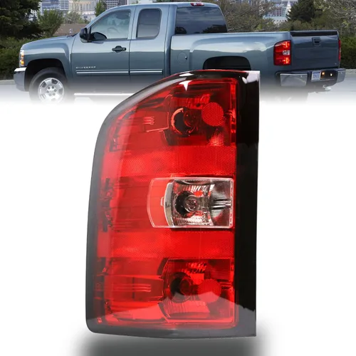 Miniatura 7 de Ensamble de luz trasera Nakuuly Compatible con 2007-2013 Chevy Silverado 1500 2500HD 3500HD GMC Sierra 2500 HD 3500 HD Luz trasera lateral del lado