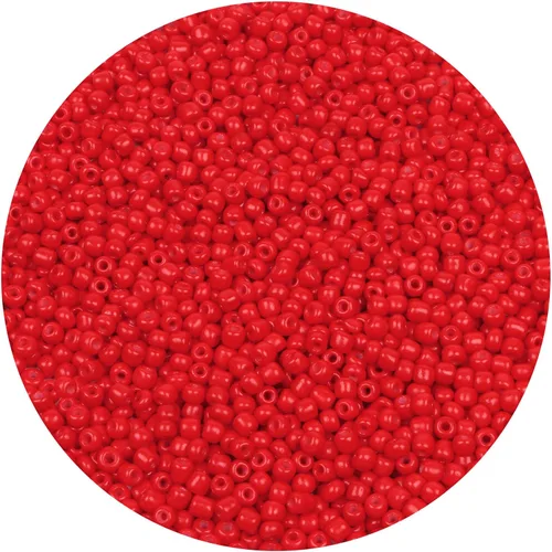 1300 cuentas de semillas de vidrio a granel, cuentas espaciadoras 6/0 de 0.157 pulgadas para fabricación de joyas y manualidades de bricolaje (rojo)