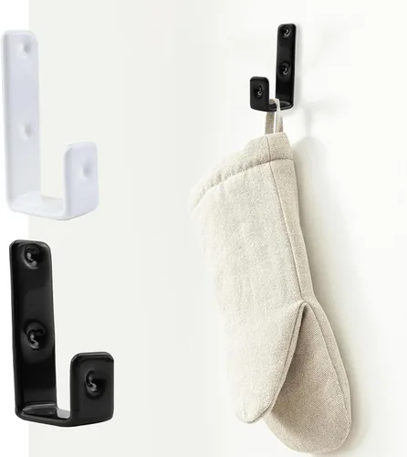 Miniatura 6 de Coshar Soporte de gancho resistente recubierto de acero inoxidable con ganchos en J de 1 pulgada para litera interior de 1 pulgada, accesorios
