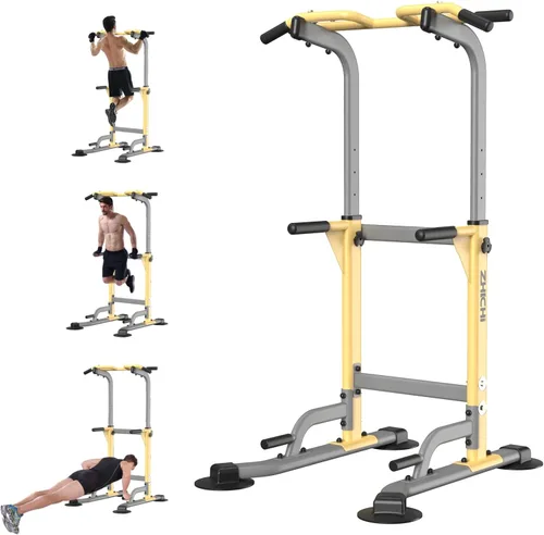 Miniatura 10 de Z ZHICHI Pull Up Dip Station For Home Gym Strength Training Fitness Workout Station Chin-Ups Push-Ups Pull-Ups Dip-Ups 330LBS T055CDC Naranja