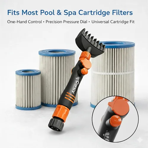 Miniatura 4 de Concy Limpiador de filtro de spa para bañera de hidromasaje y filtro de cartucho de piscina, conector de manguera de jardín, compatible con filtro