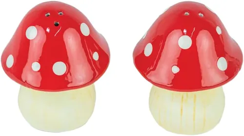 Miniatura 7 de Juego de salero y pimentero de hongos, adorables cocteleros de hongos rojos y blancos para decoración del hogar, función de mesa y regalo de Diseño