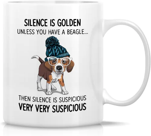 Miniatura 74 de Retreez - Taza divertida con texto en inglés "Funny Cute Golden Retriever Don't Stop Retrievin' Dog Lover", 325 ml, tazas de café de cerámica