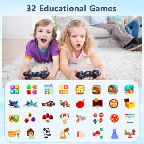 Miniatura 2 de Reloj inteligente para niños de 5 a 12 años, regalo de cumpleaños para niños y niñas, reloj con pantalla táctil HD con 32 juegos, cámara, grabadora