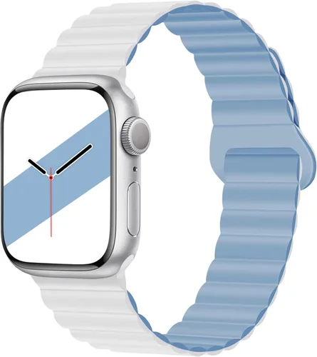 Correas deportivas magnéticas compatibles con Apple Watch Band de 1.49, 1.57, 1.61, 1.65, 1.73, 1.77 pulgadas, 1.77 pulgadas, correa magnética de