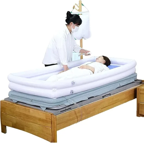 Miniatura 7 de CEEBUS Bañera inflable portátil para adultos, bañera inflable médica, bañera de PVC para adultos con bomba de aire eléctrica y bolsa de agua