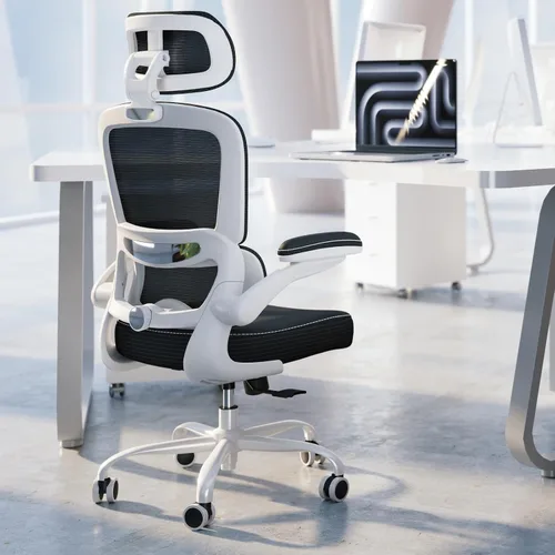 Miniatura 14 de TRALT Silla Ergonómica de Oficina - Silla de Escritorio con Reposacabezas Ajustable Soporte Lumbar Silla de Computadora - Silla Cómoda de Malla