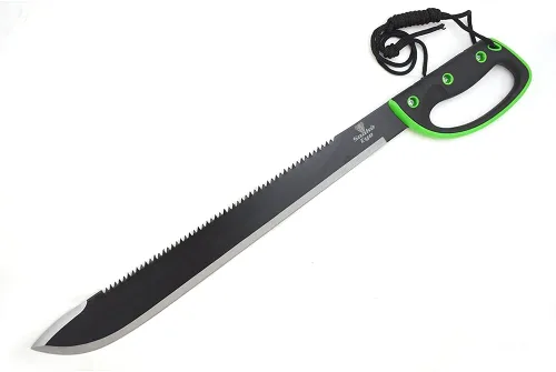Miniatura 4 de Snake Eye Tactical Full-Tang Machete – Herramienta de supervivencia de hoja fija resistente con funda de nailon reforzado para camping, caza
