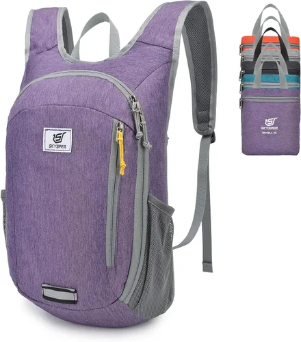 Miniatura 16 de SKYSPER Mochila pequeña de senderismo de 10L/15L/20L Mochila de viaje ligera para mujeres y hombres Verde